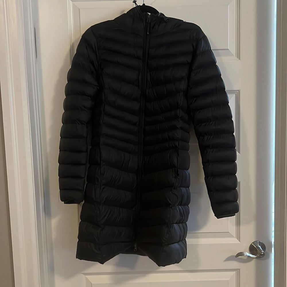 Florence Womens Long Padded Jacket Jet Black